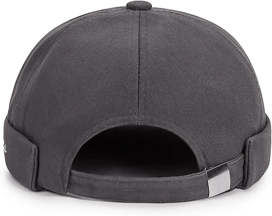 Retro Brimless Skullcap Hat Docker Cap,Sailor Worker Hat Beanie Hat for Mens