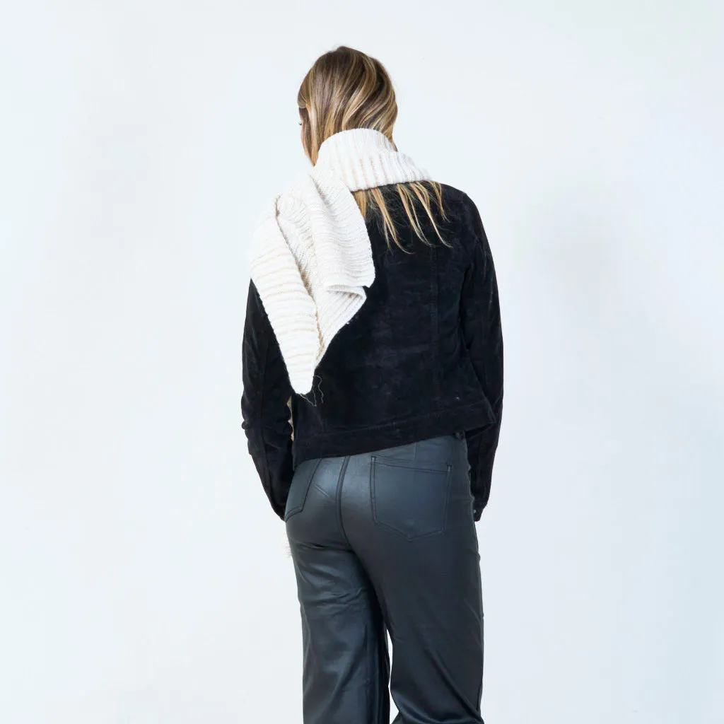 Ribbed knit scarf wholesale