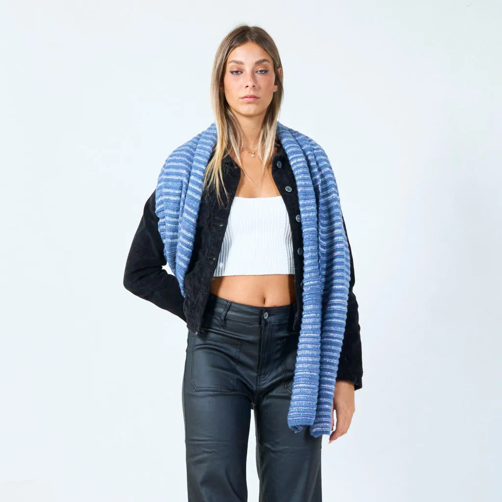Ribbed knit scarf wholesale