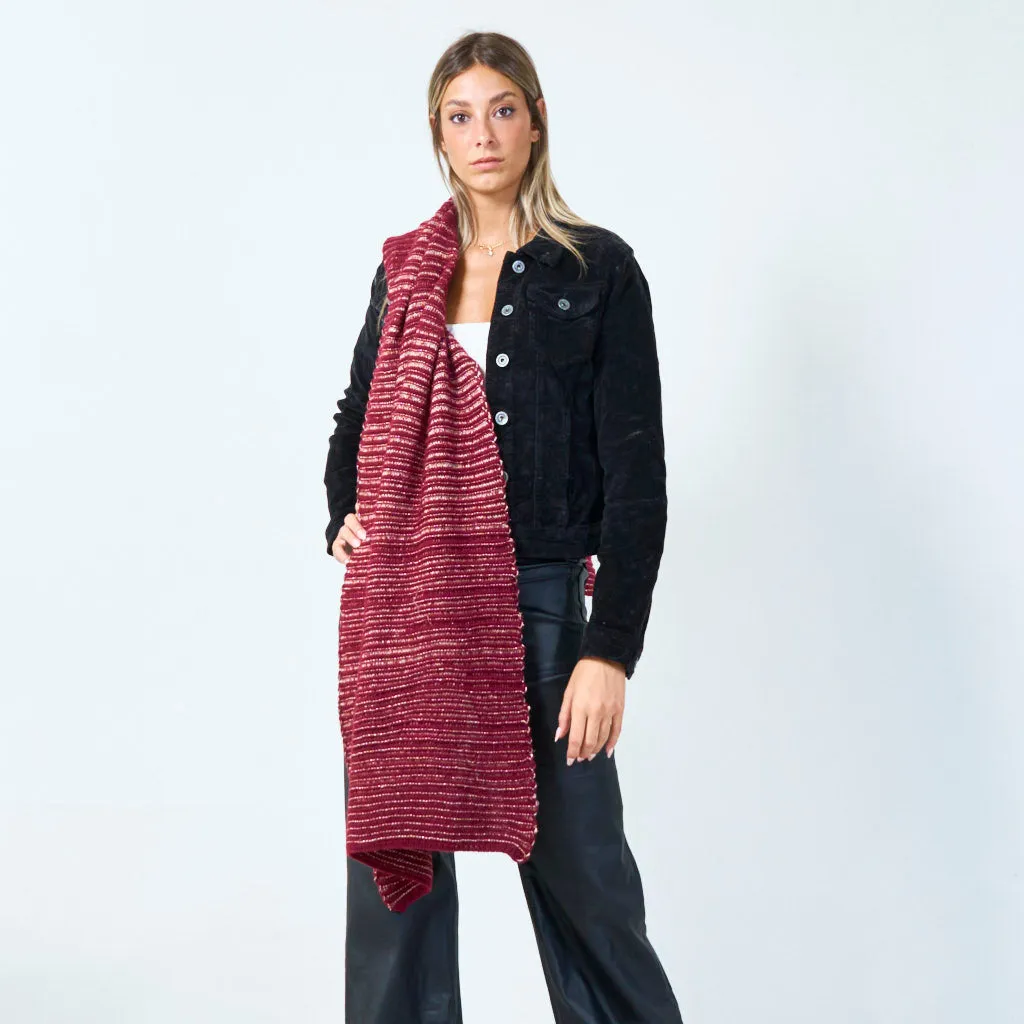 Ribbed knit scarf wholesale