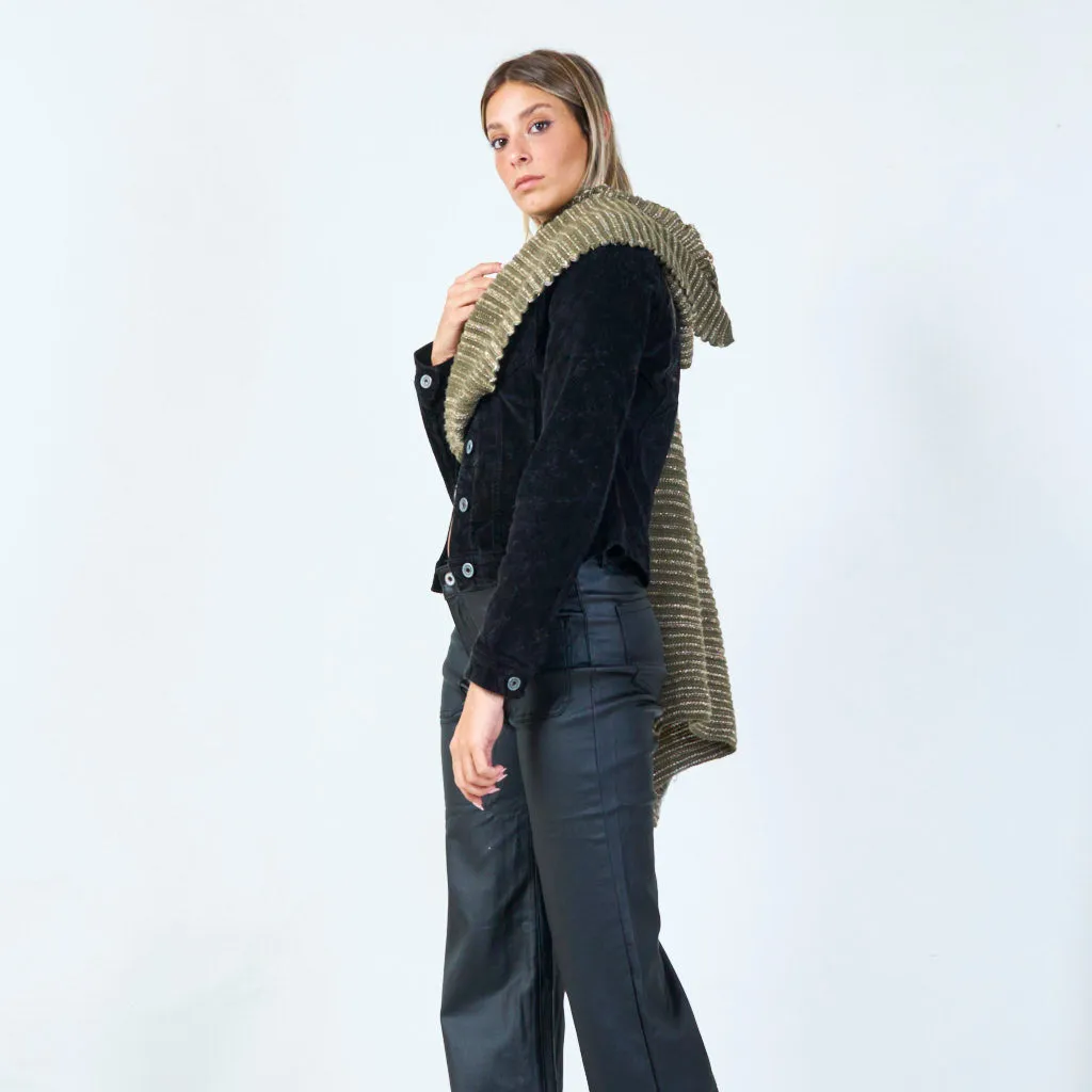 Ribbed knit scarf wholesale