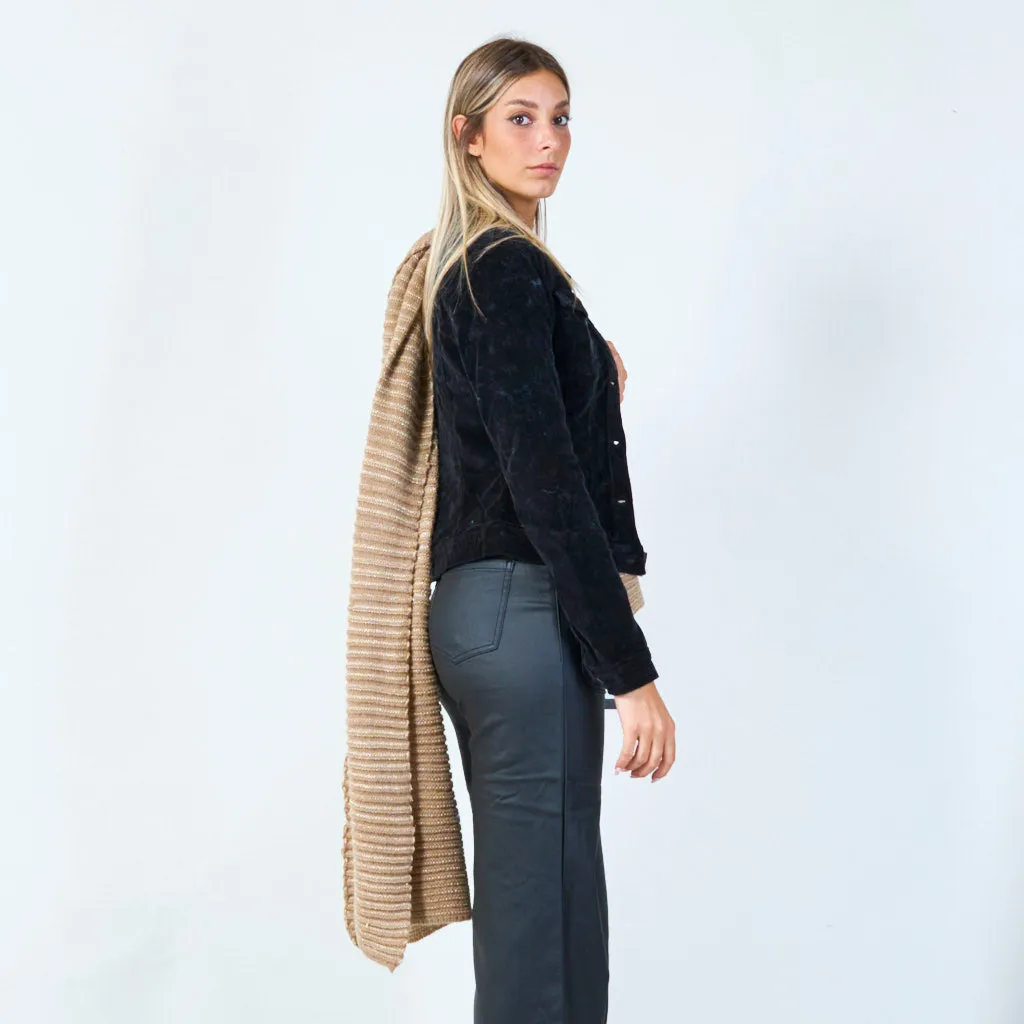 Ribbed knit scarf wholesale