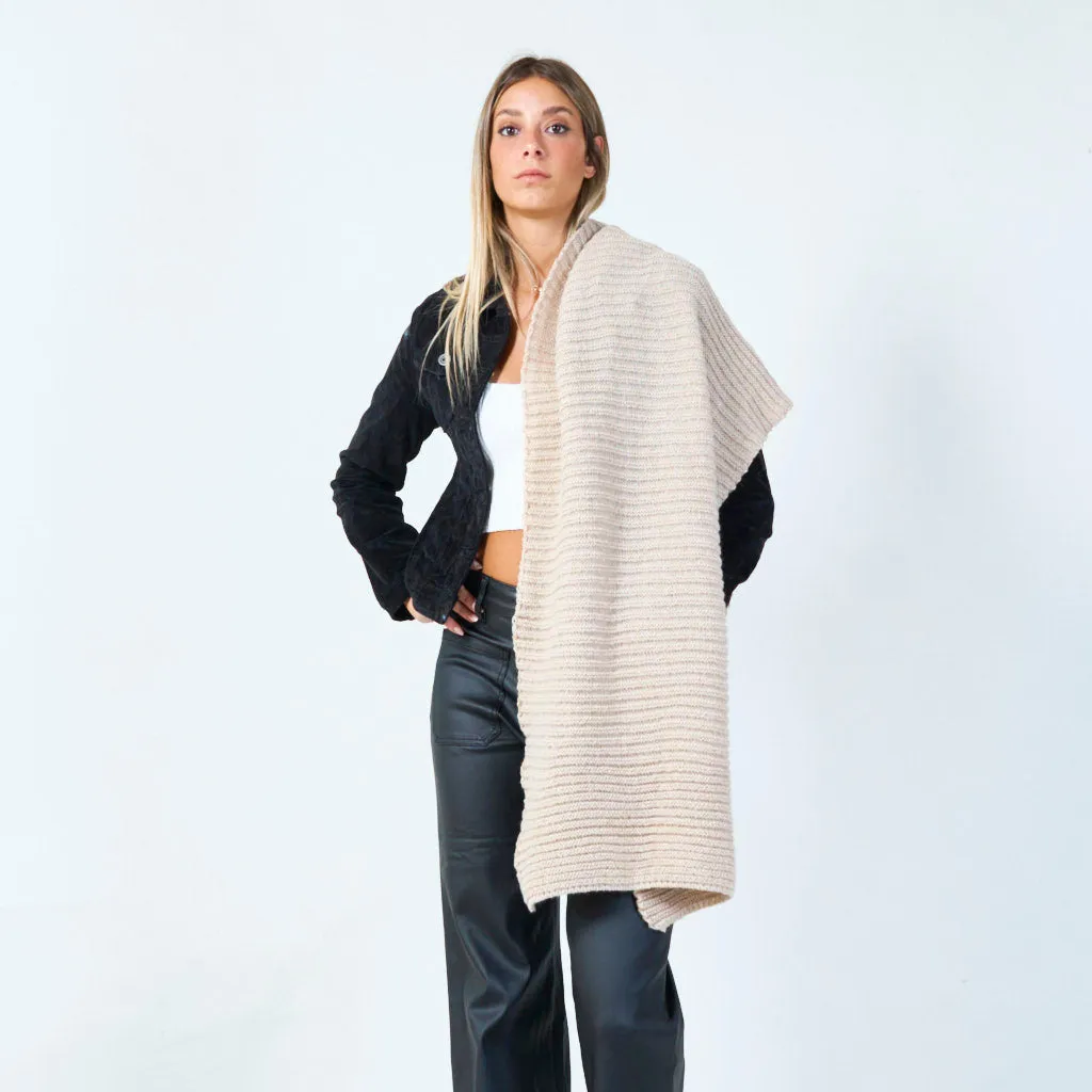 Ribbed knit scarf wholesale