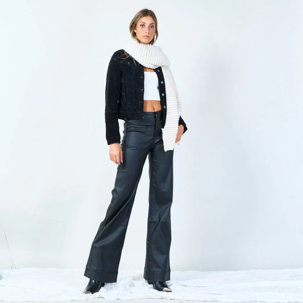 Ribbed knit scarf wholesale