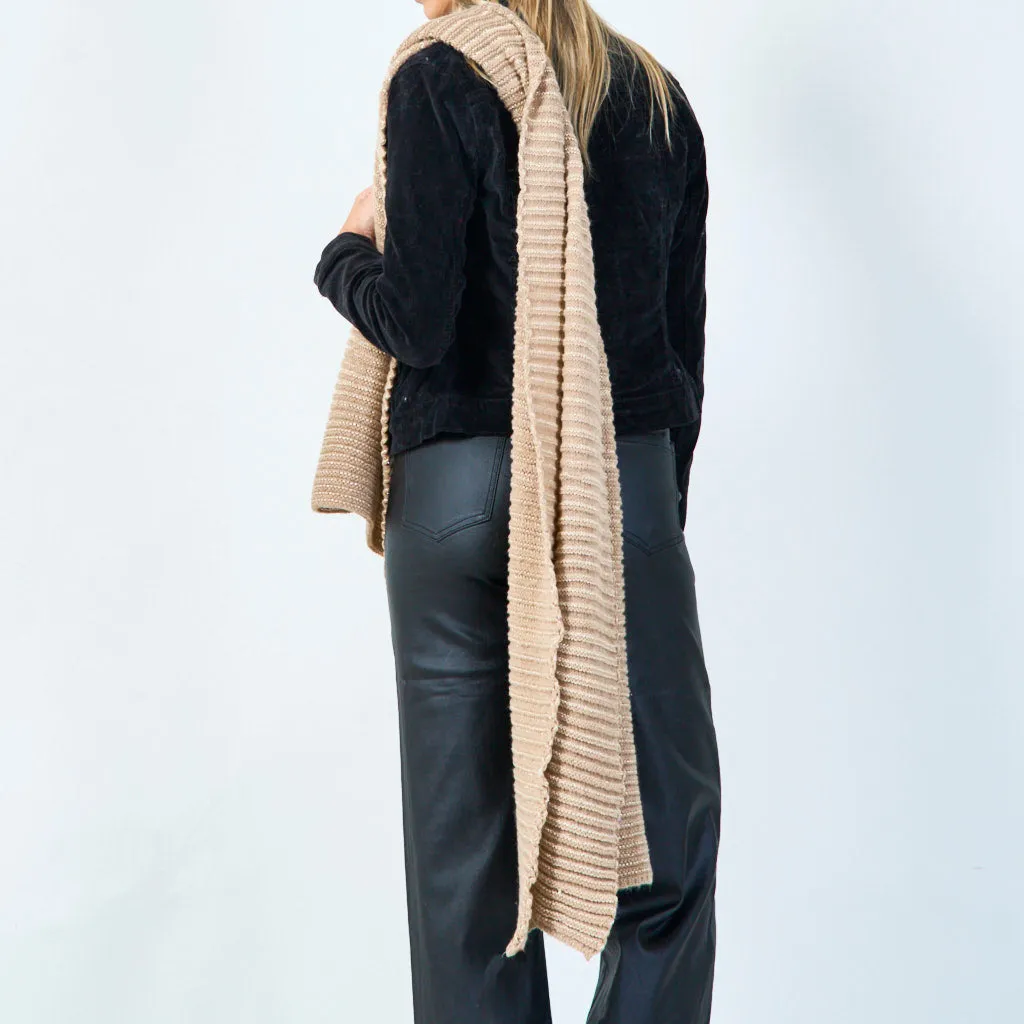 Ribbed knit scarf wholesale