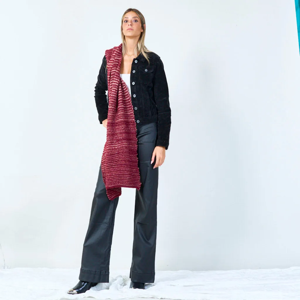 Ribbed knit scarf wholesale