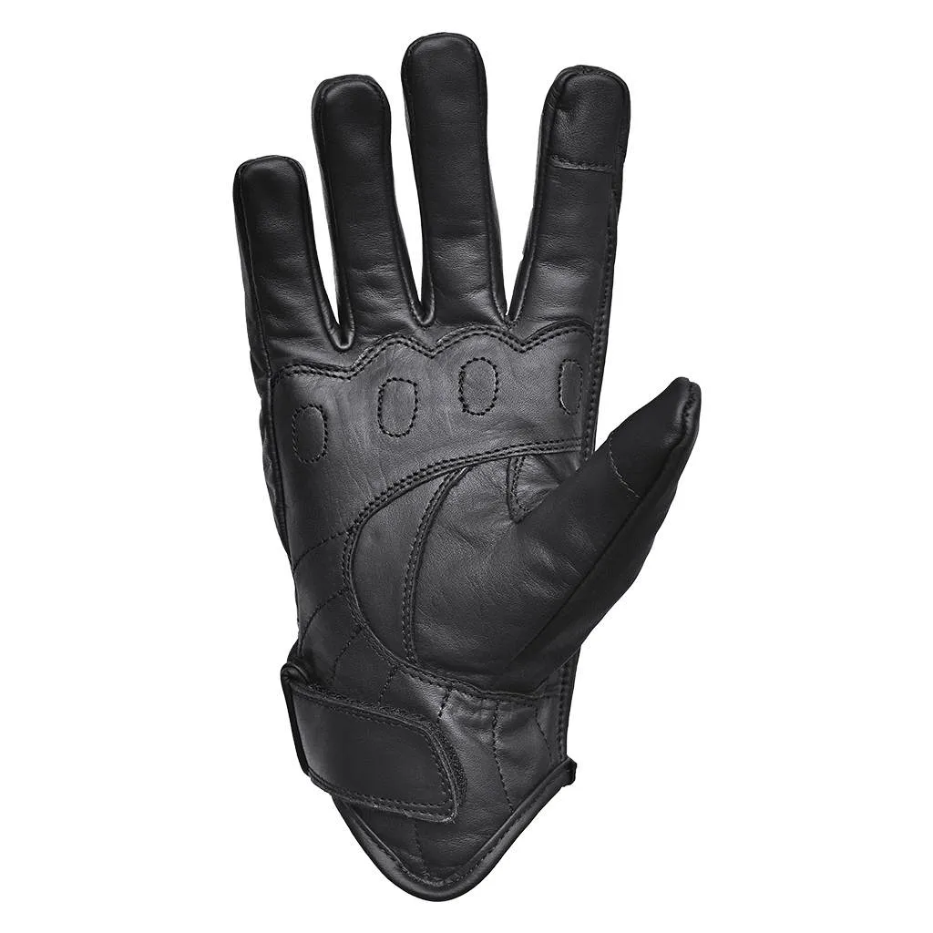 RIDERACT® Motorbike Gloves SB1-Pro UNISEX Leather Moto Gloves Black