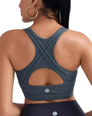 RUNNING GIRL High Impact Sports Bras for Women High Support Womens Sports Bra Racerback Workout Running Bra