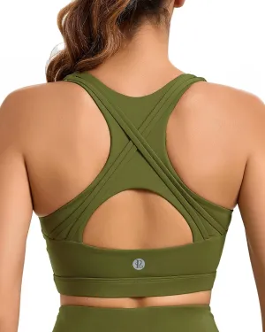 RUNNING GIRL High Impact Sports Bras for Women High Support Womens Sports Bra Racerback Workout Running Bra