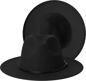 SAJUZEN Womens & Mens Fedora Hats, Wide Brim Fedora Hats for Women Men