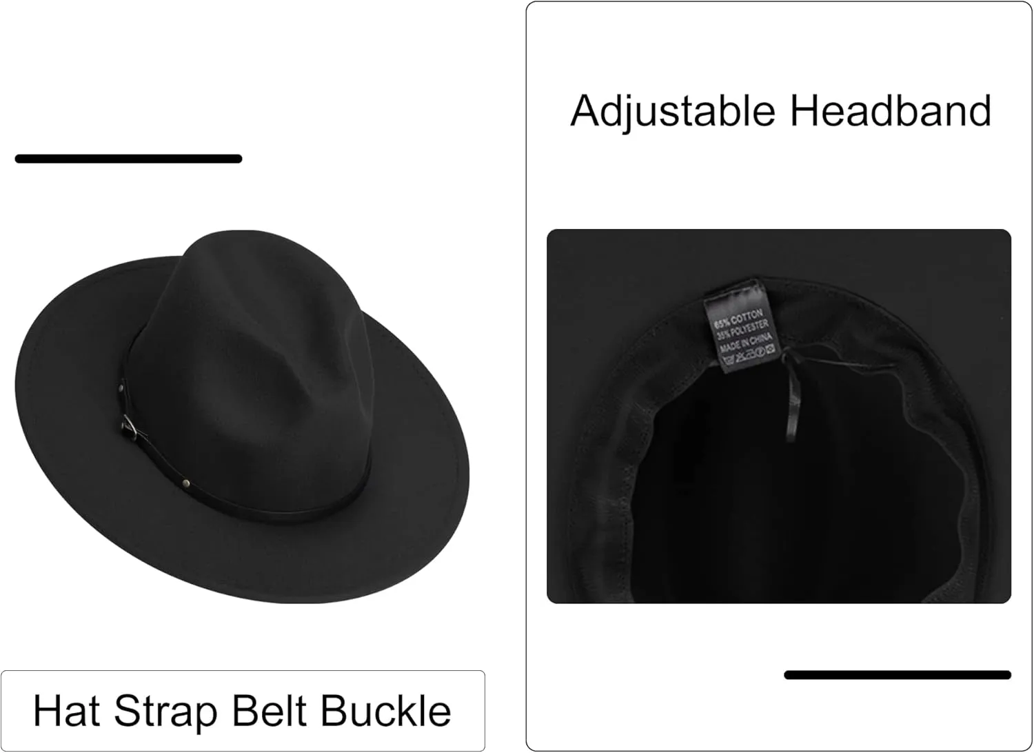 SAJUZEN Womens & Mens Fedora Hats, Wide Brim Fedora Hats for Women Men