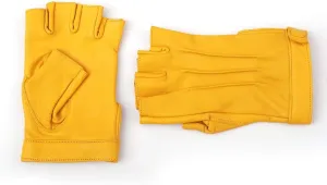 Sheepskin leather Half Finger driving gloves for Women