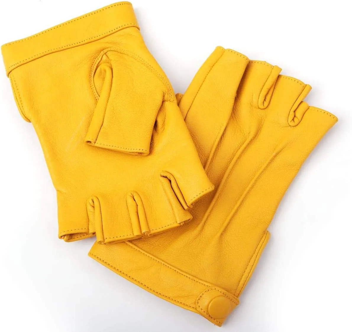 Sheepskin leather Half Finger driving gloves for Women