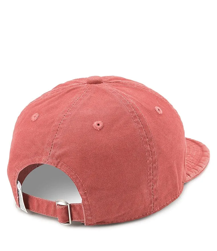 Stitched Brim Baseball Cap - Red