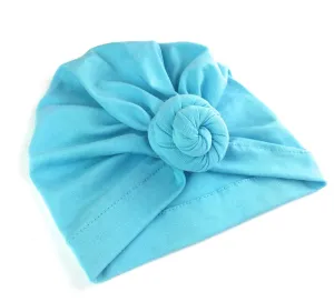 Turban Knot Hat - Light Blue