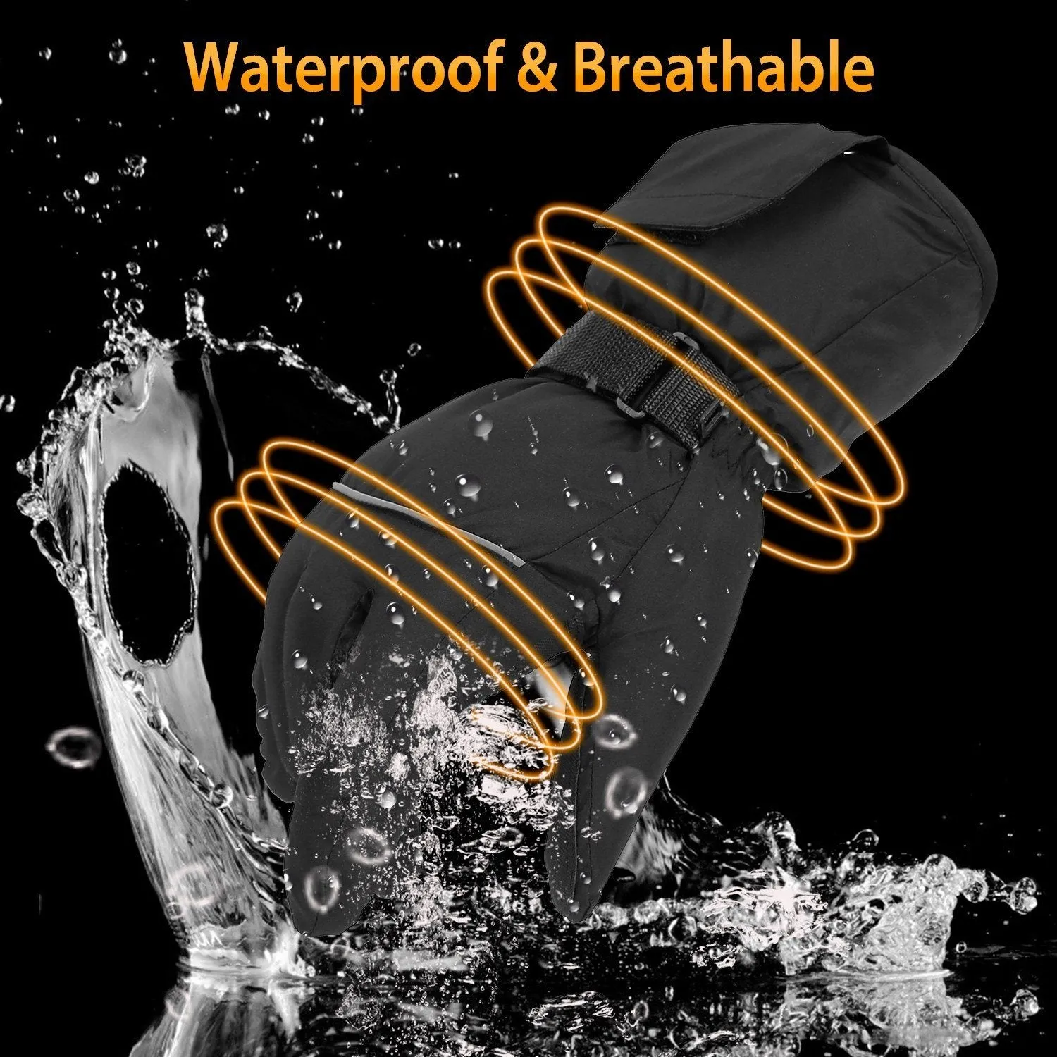 Unisex Battery Powered Heated Waterproof Gloves