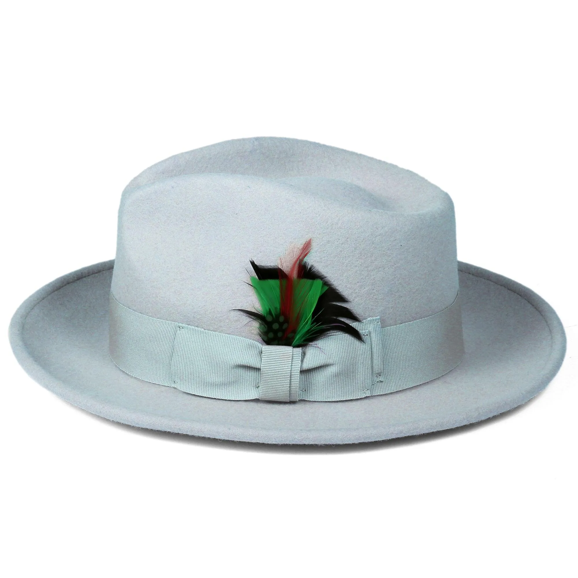 Vintage Crushable Wool Fedora Hat-Brown