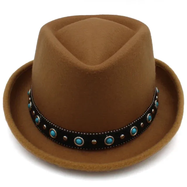 Vintage Inspired Pork Pie Hat Fedora