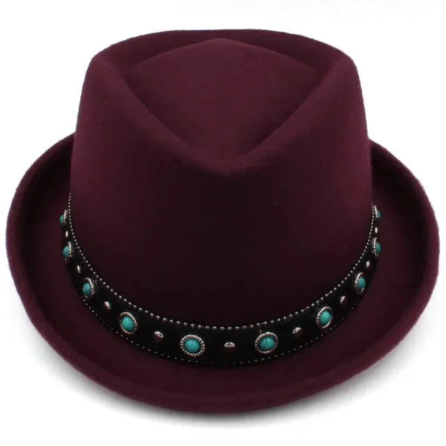 Vintage Inspired Pork Pie Hat Fedora