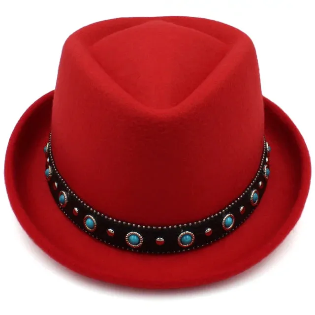 Vintage Inspired Pork Pie Hat Fedora
