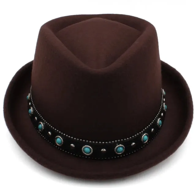 Vintage Inspired Pork Pie Hat Fedora