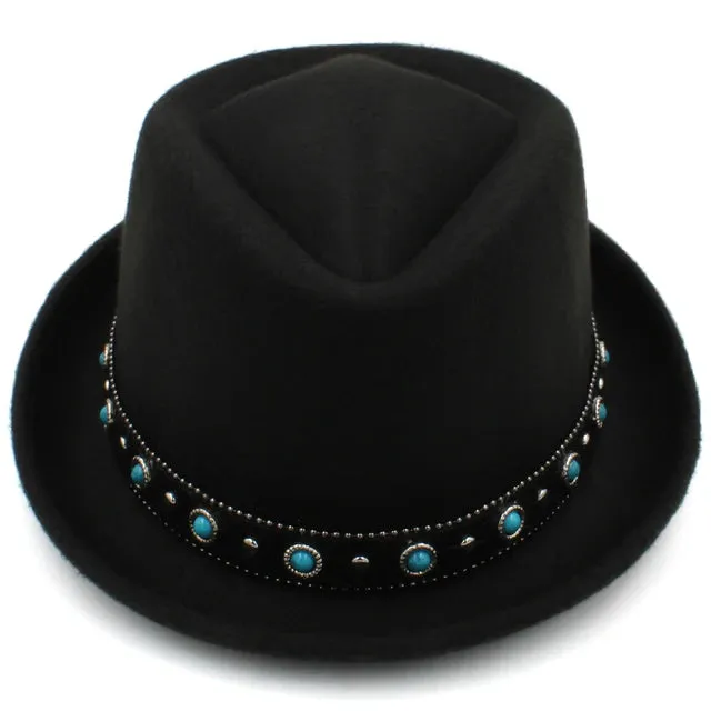 Vintage Inspired Pork Pie Hat Fedora