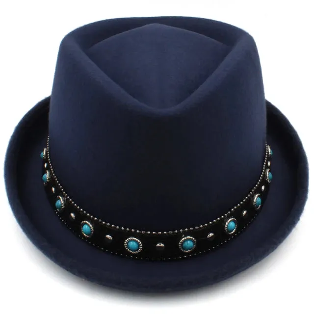 Vintage Inspired Pork Pie Hat Fedora