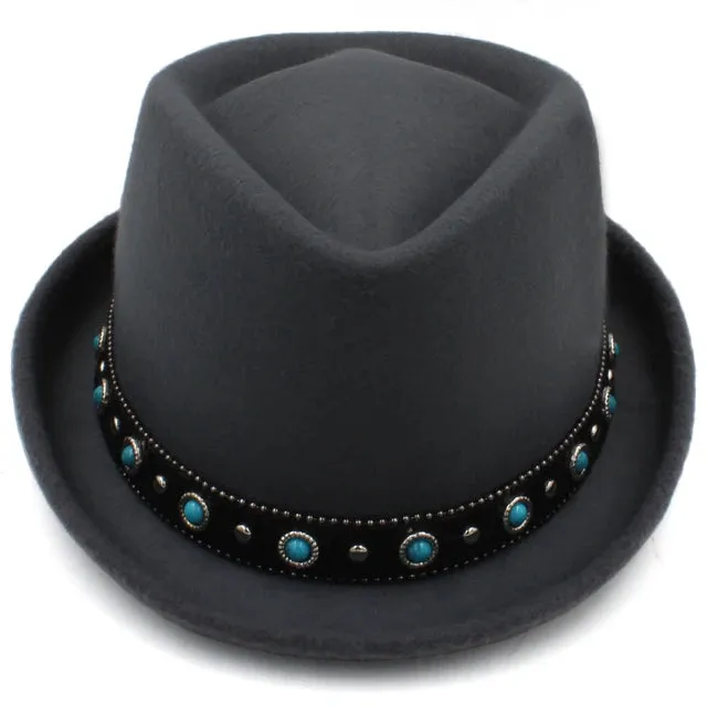 Vintage Inspired Pork Pie Hat Fedora