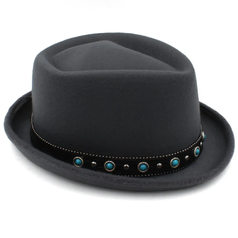 Vintage Inspired Pork Pie Hat Fedora