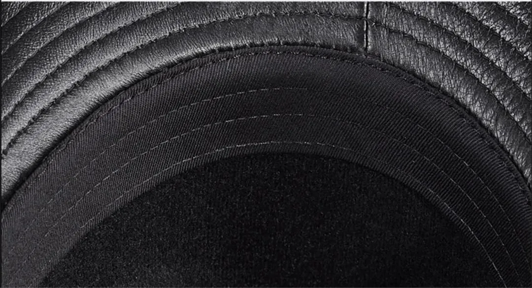 Vogrtcc Men Women Genuine Leather Wide Brim Fedoras Hats Gentman Jazz Fishmen Cap Unisex