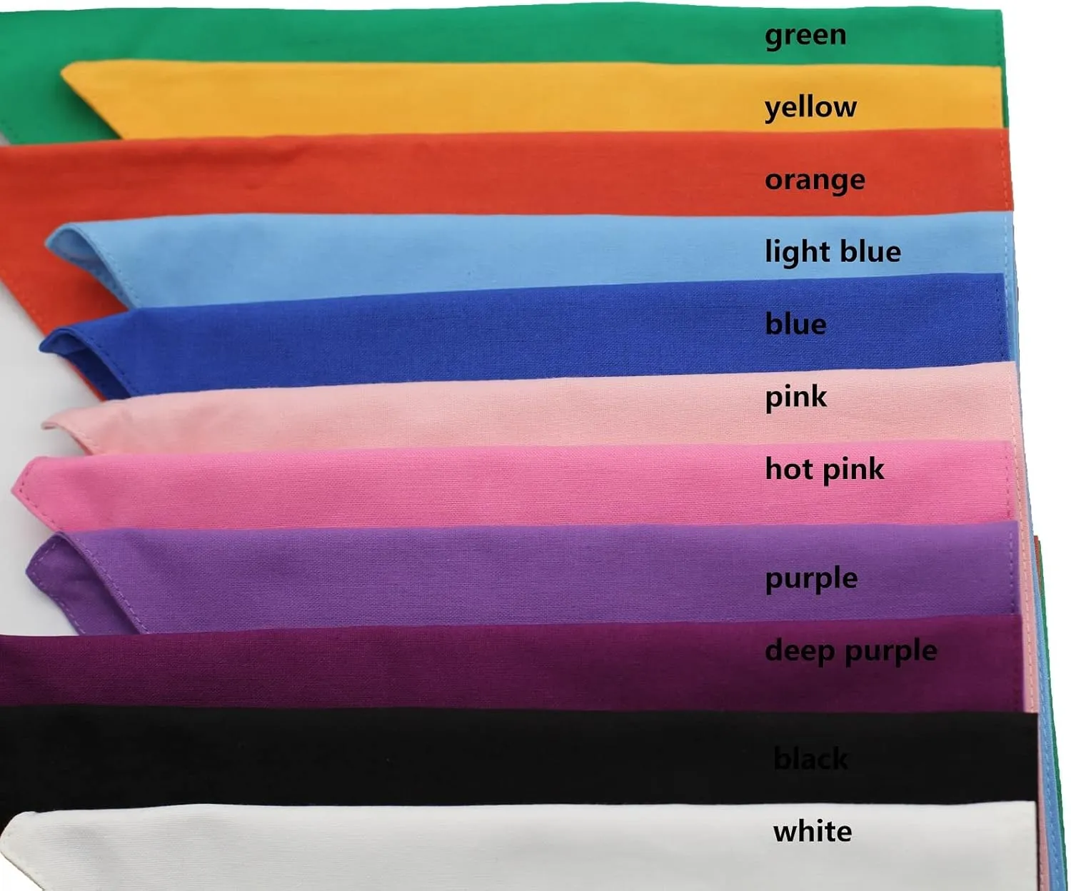 White Dog Bandana Reversible Cotton Scarf for Small Medium Large Pets 2 Pack
