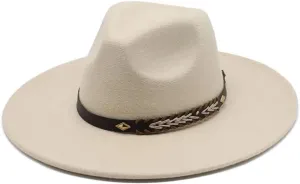 Women Men Fedora Hats Big Brim Church Wedding Decorate Jazz Hat Panama Formal Hat