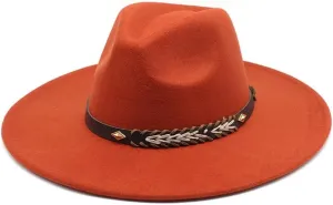 Women Men Fedora Hats Big Brim Church Wedding Decorate Jazz Hat Panama Formal Hat