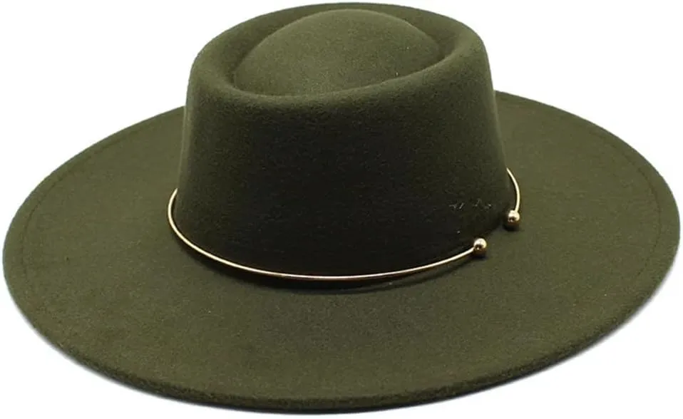 Women Men Fedora Hats Wide Brim Jazz Felted Hat Formal Dress Hat