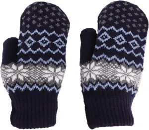 Women Men Winter Knit Mitten Gloves Thermal Fleece Lined Mittens Full Finger Hand Warmer Cold Weather Gloves