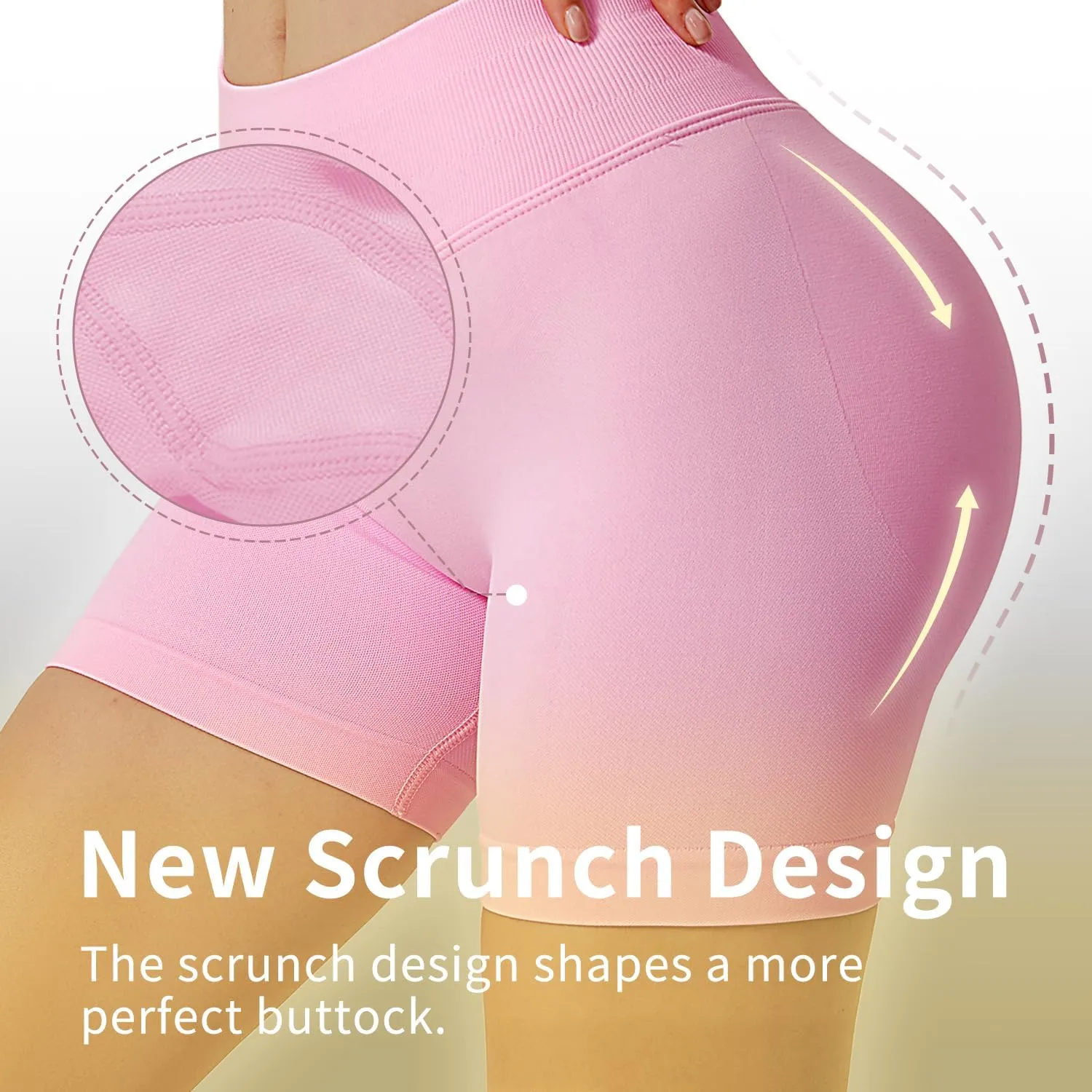 Women Workout Impact Shorts 4.5 Scrunch Butt Lifting Tummy Control Gym Shorts Comfy Running Seamless Booty Biker Shorts