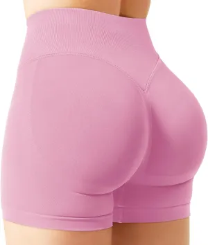 Women Workout Impact Shorts 4.5 Scrunch Butt Lifting Tummy Control Gym Shorts Comfy Running Seamless Booty Biker Shorts