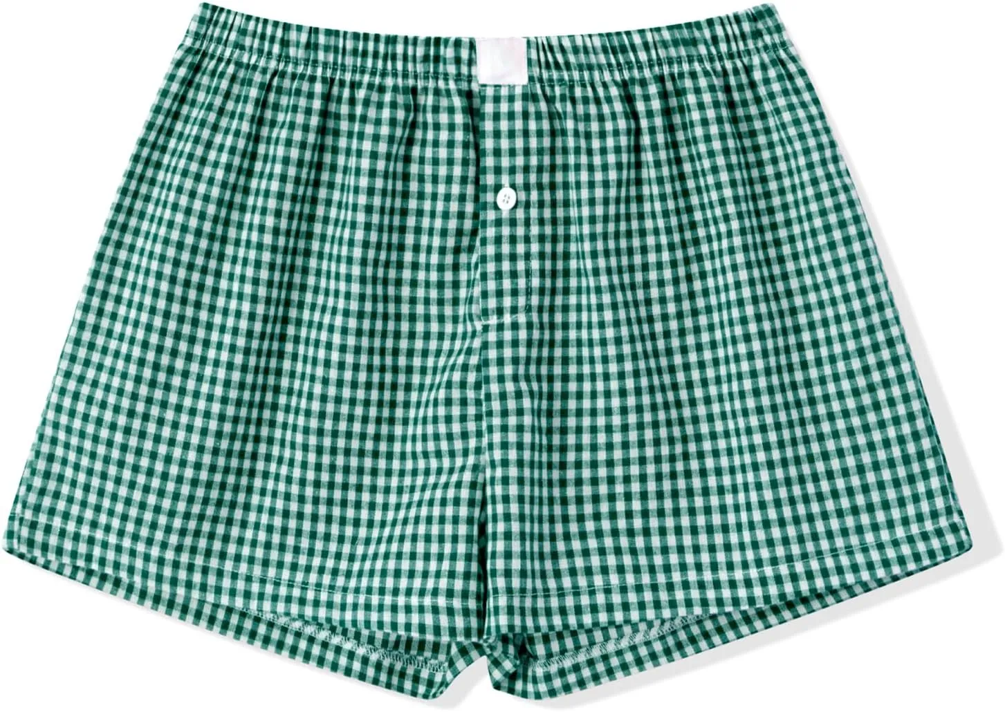 Women Y2k Pajamas Shorts Micro Button Boxers Elastic Waist Cute Pj Bottoms Summer Plaid Lounge Short