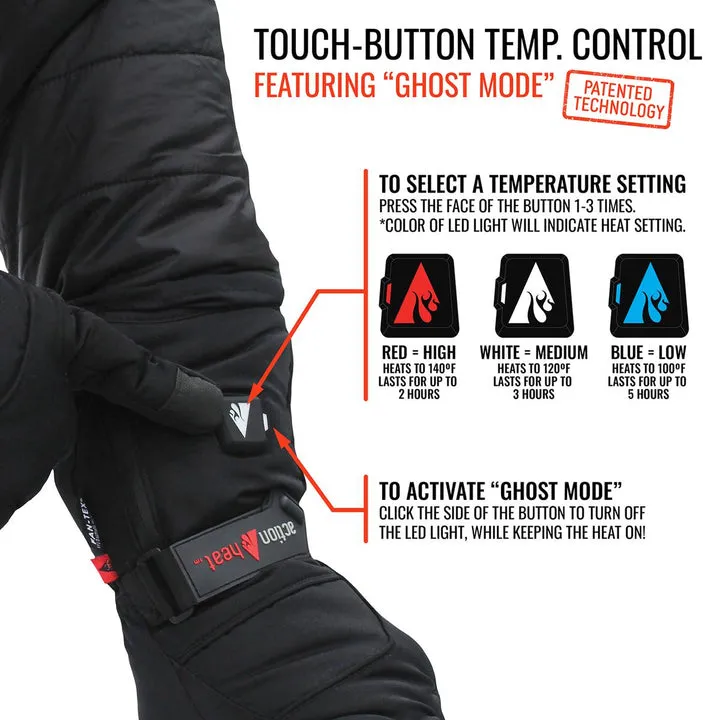 Women's 5V Battery Heated Snow Gloves - Black