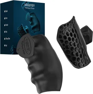 Workout Grips,Rubber Fingerless Gym Gloves, Pull Up Grips for Men Women Crosstraining Palm Grips Hand Protection