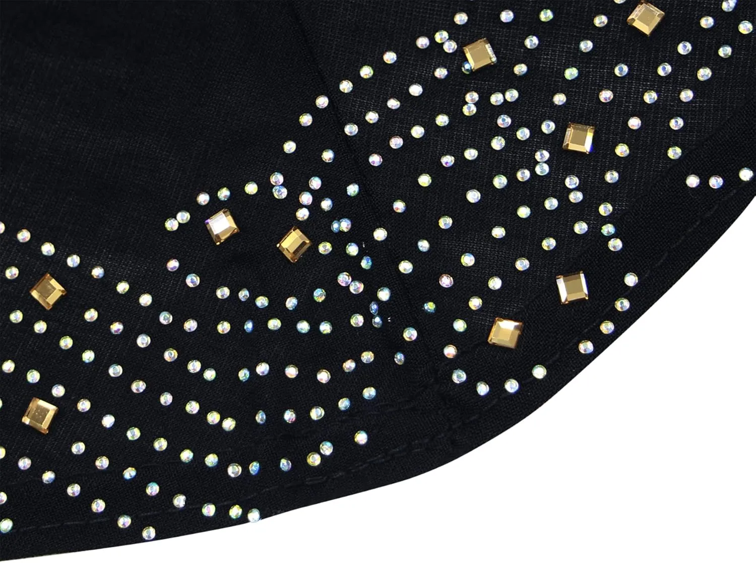 ZGMYC Women Shiny Rhinestones Muslim Hijab Elegant Long Turban Cap Head Wrap Scarf